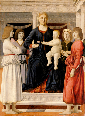 Virgin and Child Enthroned with Four Angels